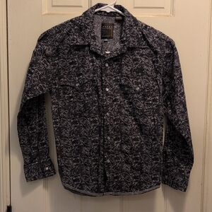 Roper Black and White Patterned Casual Shirt